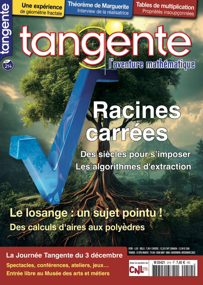 Couverture du magazine Numéro 214 Tangente magazine -  Racines carrées