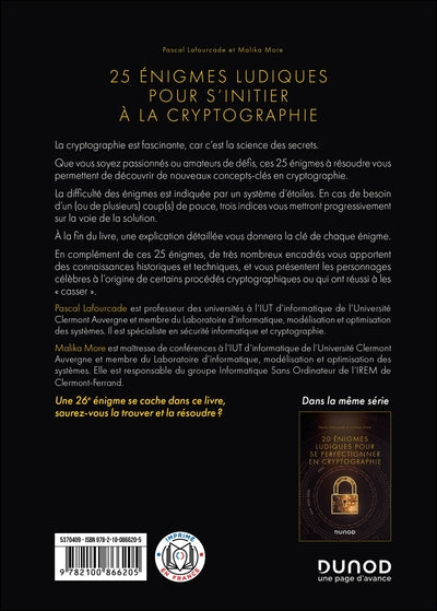 Dos du jeu 25 énigmes ludiques pour s’initier à la cryptographie 2024