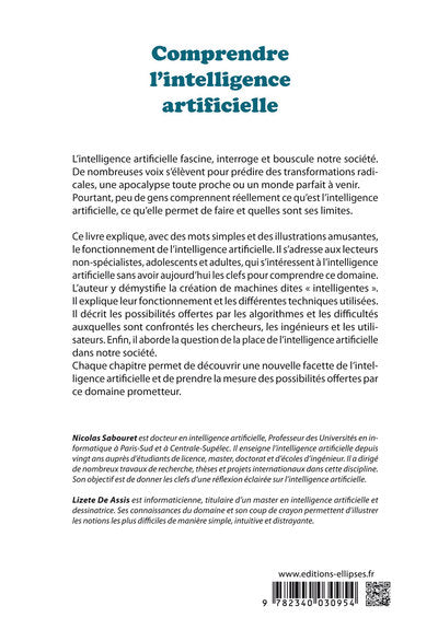 Dos du livre Comprendre l'intelligence artificielle (2019)