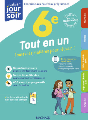 Cahier du jour, cahier du soir (Tout en un 6ème)