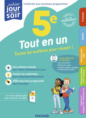 Cahier du jour, cahier du soir (Tout en un 5ème)