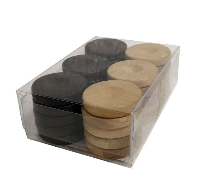 SET PIONS BOIS 36MM BACKGAMMON