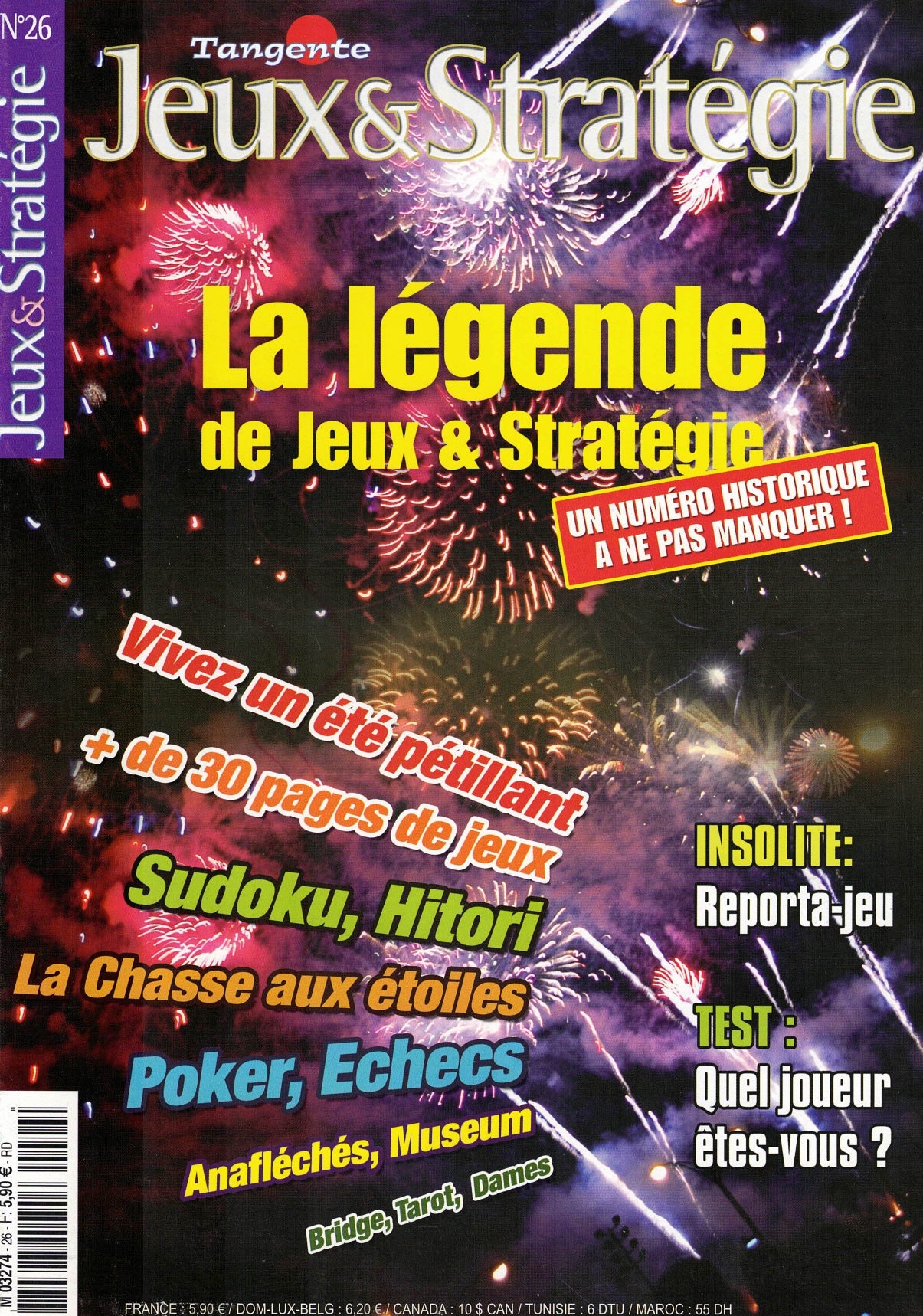 Couverture du magazine Tangente Jeux & Stratégies N° 26