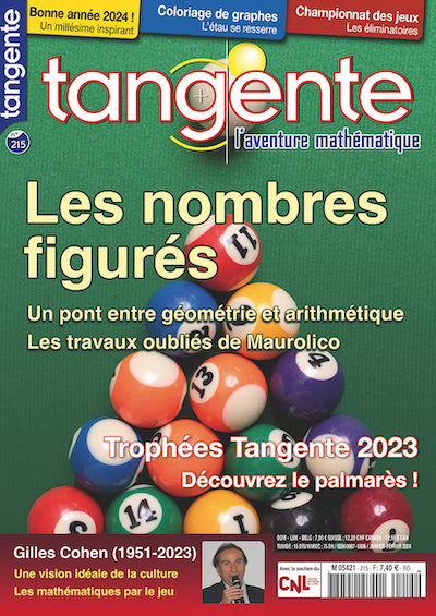 Couverture du magazine Numéro 215 Tangente magazine - Les nombres figurés