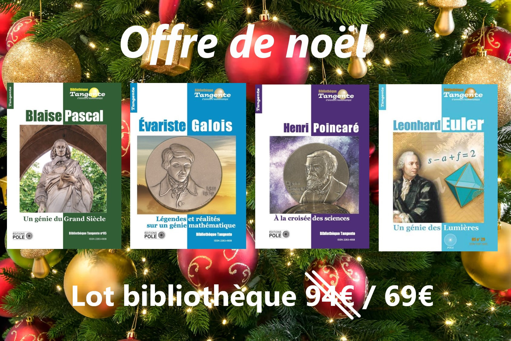Couverture du livre Lot bibliothèque grands mathématiciens