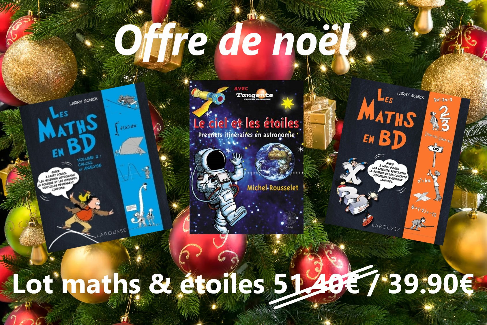 Couverture du livre Lot les maths en bandes dessinées