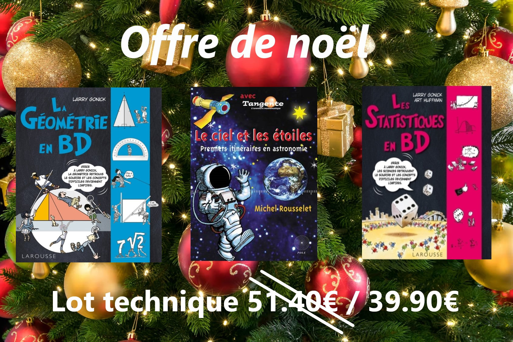 Couverture du livre Lot les maths en bandes dessinées 2