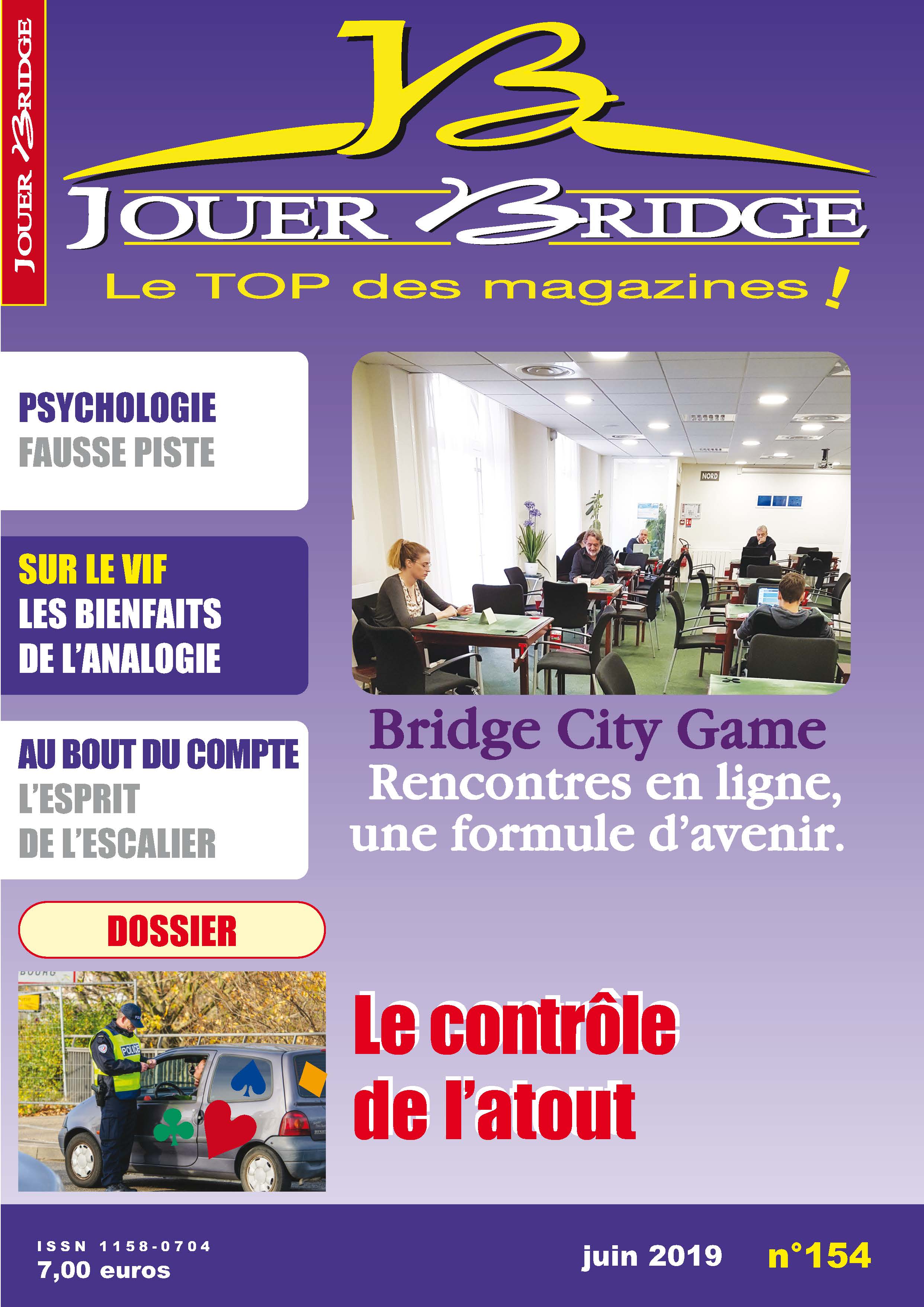 Couverture du magazine Numéro 154 Jouer Bridge - Le contrôle à l'atout