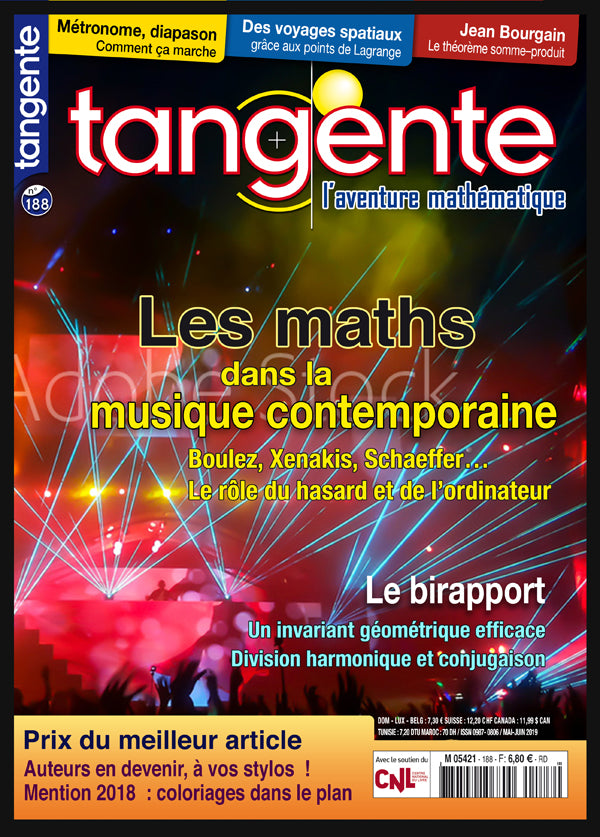 Couverture du magazine Numéro 188 Tangente magazine - Musique contemporaine - Birapport