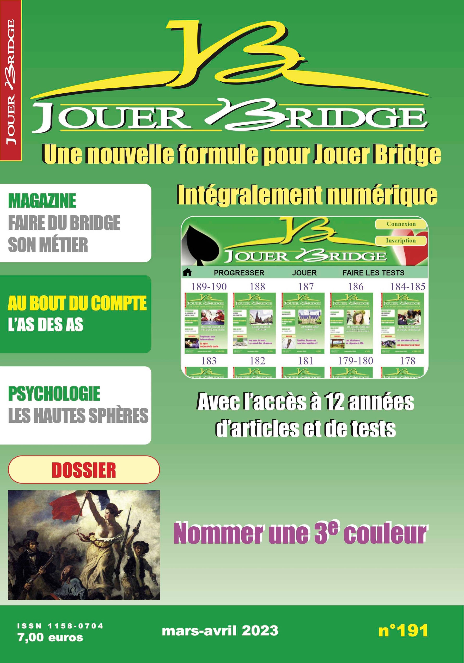 Couverture du magazine Numéro 191 Jouer Bridge - Nommer une 3ème couleur