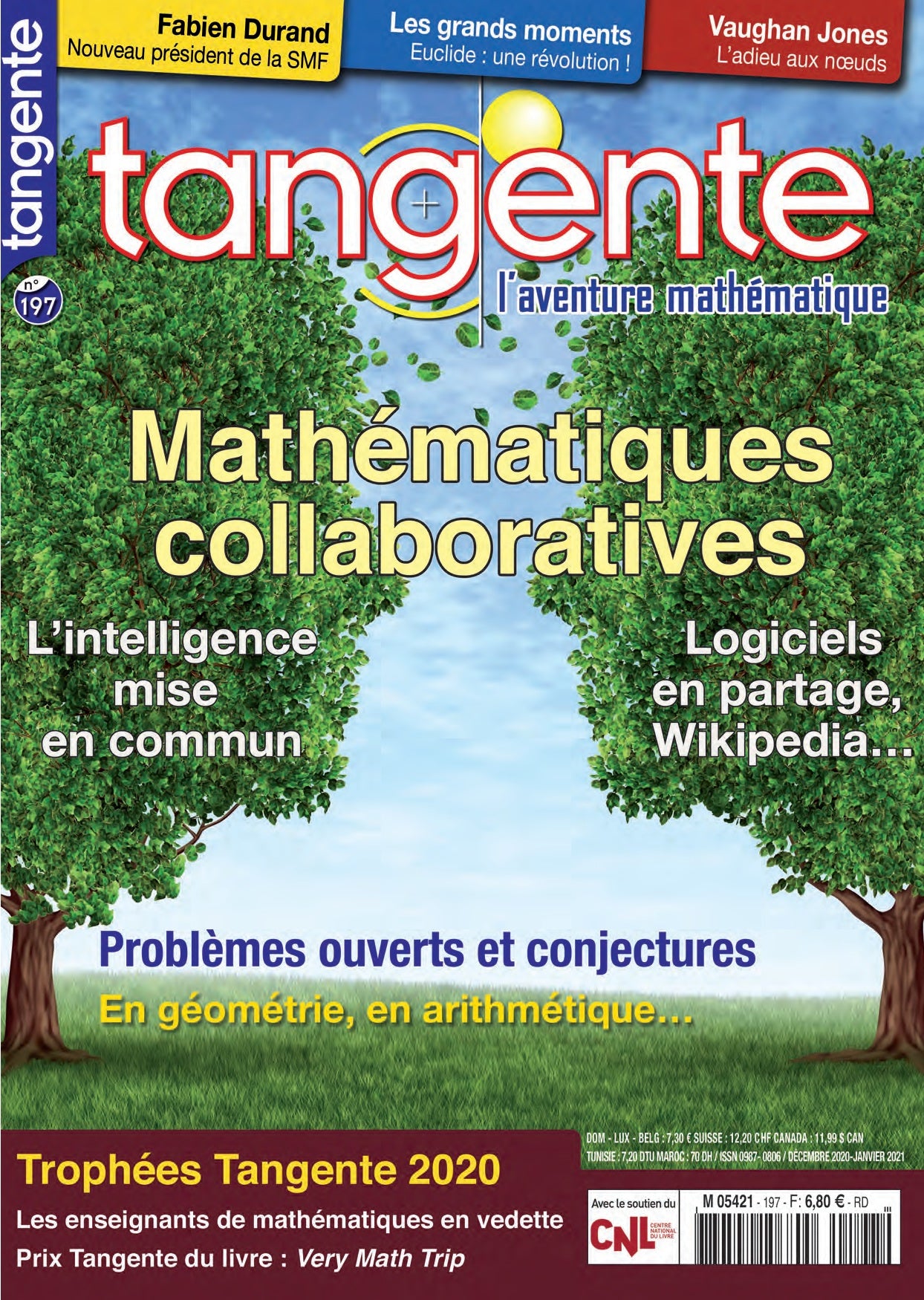 Couverture du magazine Numéro 197 Tangente magazine - Mathématiques collaboratives