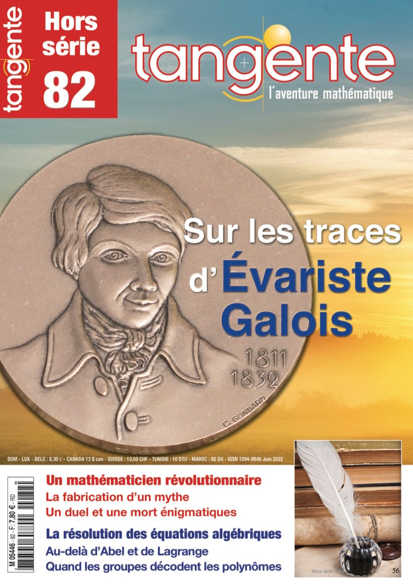 Couverture du magazine Tangente Hors-Série Thématique 82 - Evariste Galois