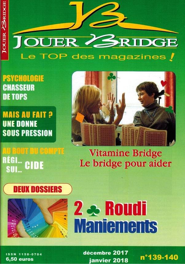 Couverture du magazine Numéro 139 / 140 Jouer Bridge -  Le bridge pour aider