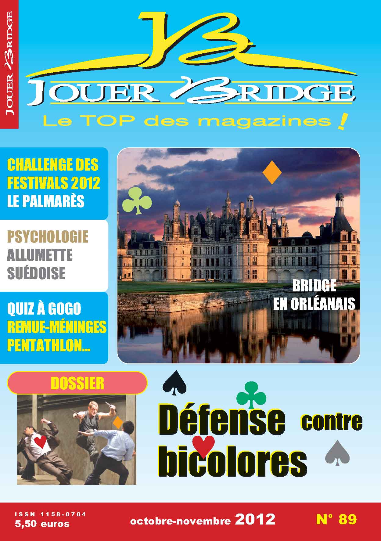 Couverture du magazine Numéro 89 Jouer Bridge -  Défense contre bicolores