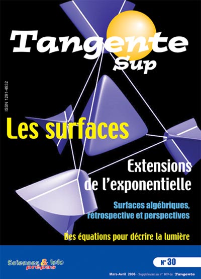 Couverture du magazine Tangente Sup 30 - Les Surfaces