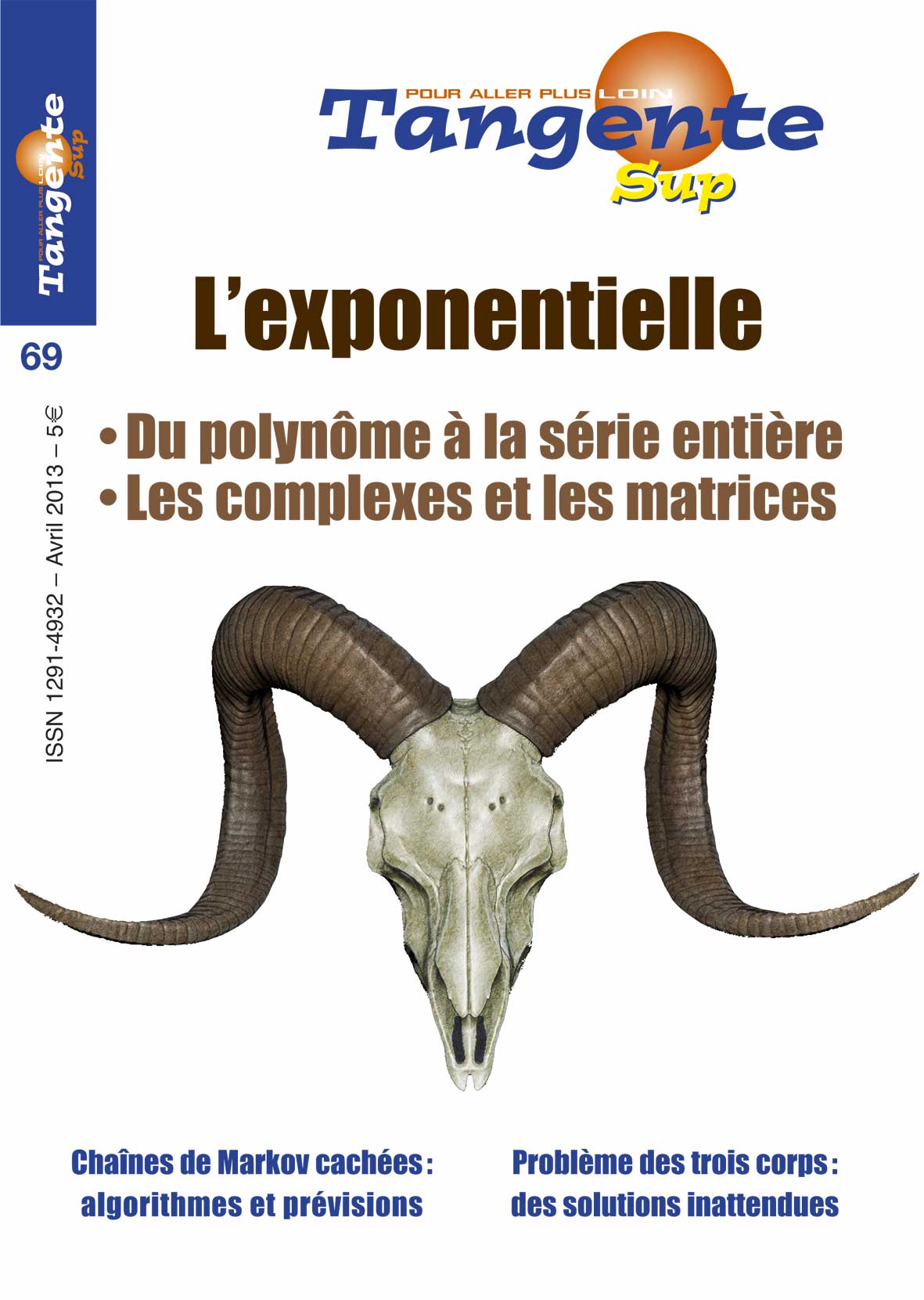 Couverture du magazine Tangente Sup 69 - L' exponentielle