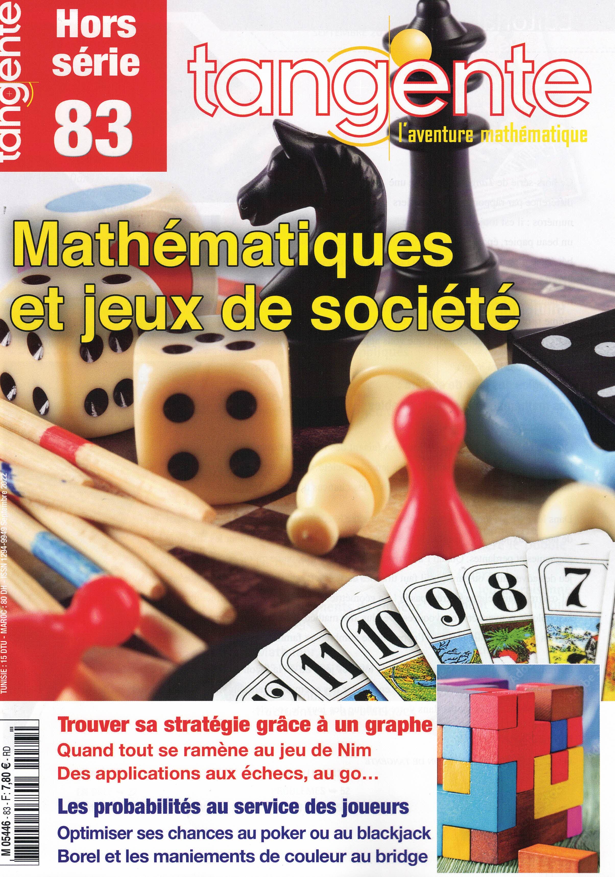 Couverture du magazine Tangente Hors-Série Thématique 83 - Mathématiques et Jeux de société