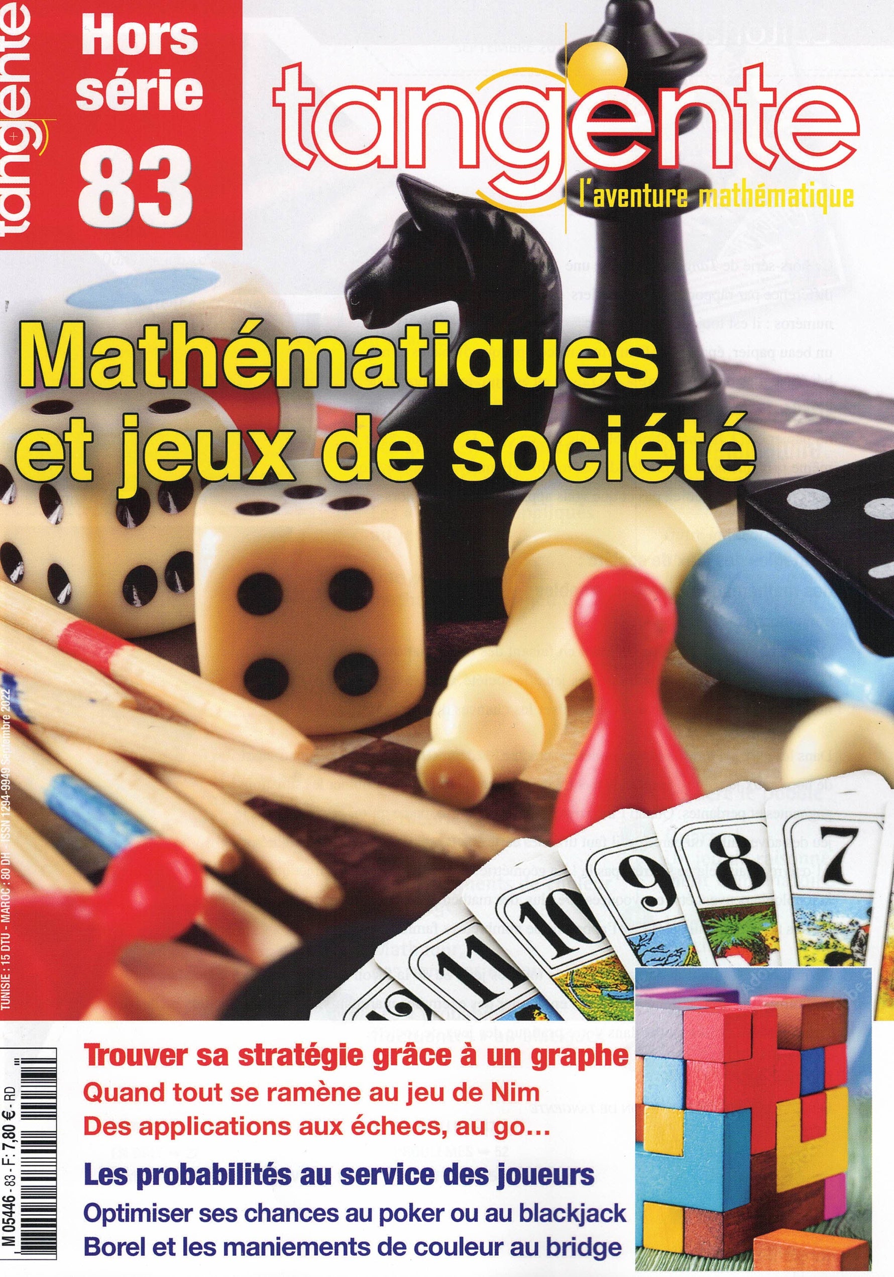 Couverture du magazine Tangente Hors-Série Thématique 83 - Mathématiques et Jeux de société