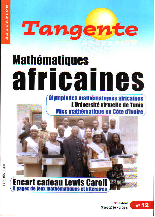 Couverture du magazine Numéro 12 Tangente éducation -  mathématiques africaine