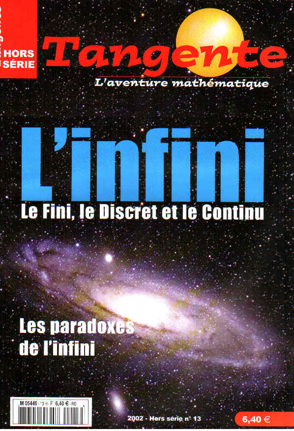 Couverture du magazine Tangente Hors-Série Thématique 13 - Infini