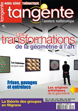 Couverture du magazine Tangente Hors-Série Thématique 35 -  Transf. géométrie à l''art