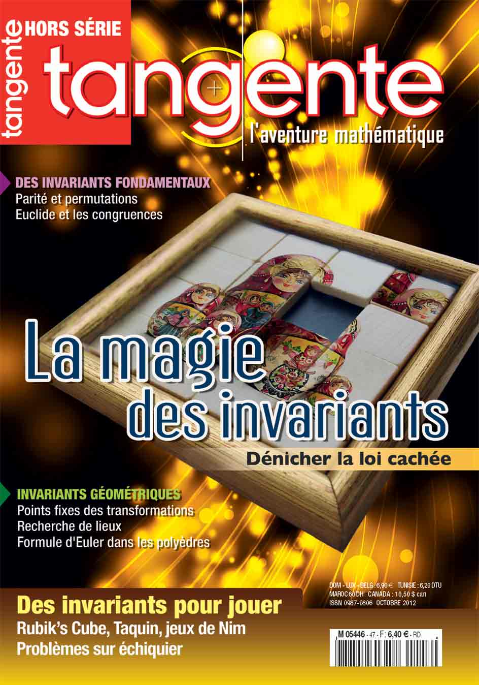 Couverture du magazine Tangente Hors-Série Thématique 47 - La magie des invariants