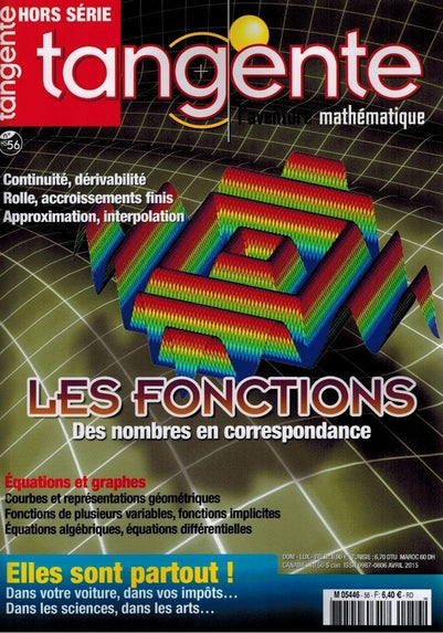 Couverture du magazine Tangente Hors-Série Thématique 56 - Les fonctions