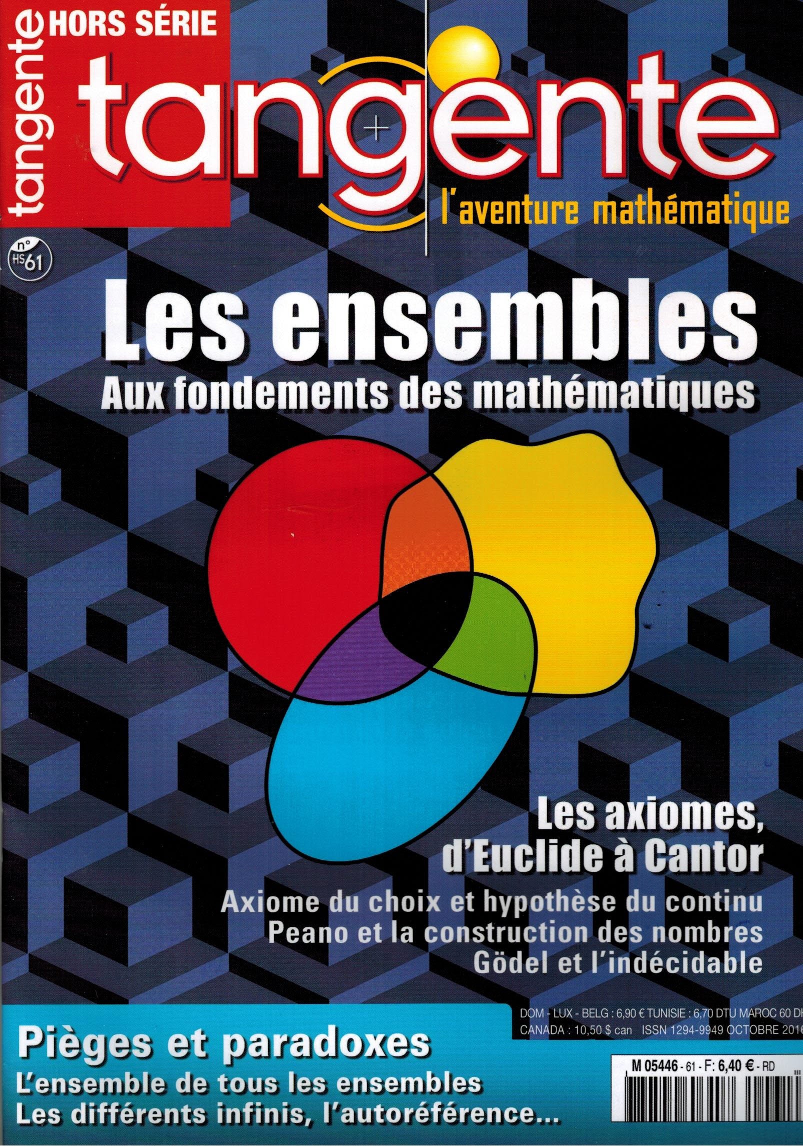 Couverture du magazine Tangente Hors-Série Thématique 61 - Les ensembles