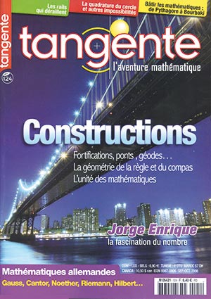 Couverture du magazine Numéro 124 Tangente magazine - Constructions