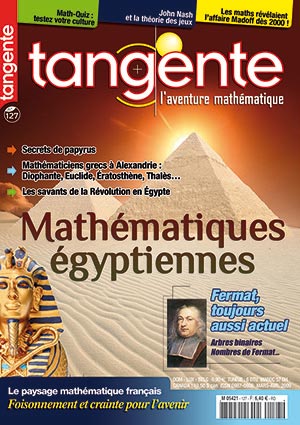 Couverture du magazine Numéro 127 Tangente magazine - Mathématiques égyptiennes
