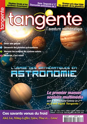 Couverture du magazine Numéro 128 Tangente magazine - Astronomie