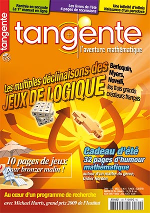 Couverture du magazine Numéro 129 Tangente magazine - Jeux logiques