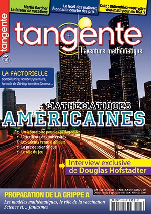 Couverture du magazine Numéro 131 Tangente magazine - Mathématiques américaines