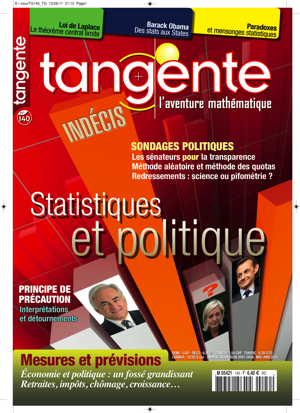 Couverture du magazine Numéro 140 Tangente magazine - Statistiques et politique