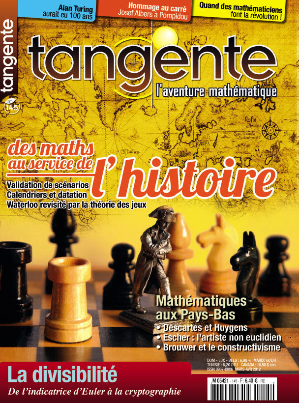 Couverture du magazine Numéro 145 Tangente magazine -  Les maths au service de l'Histoire