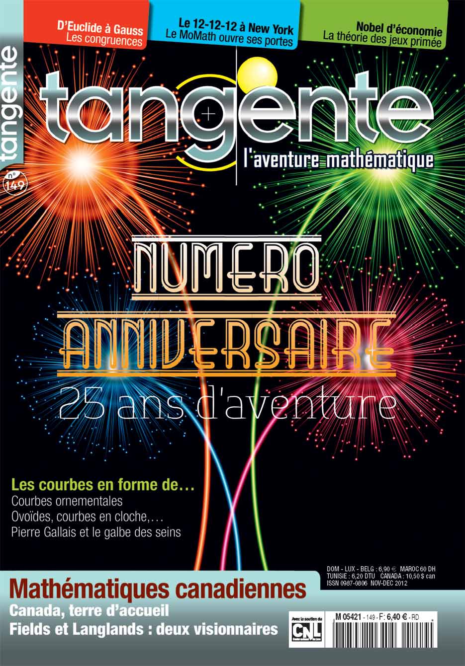 Couverture du magazine Numéro 149 Tangente magazine -   Numéro Anniversaire