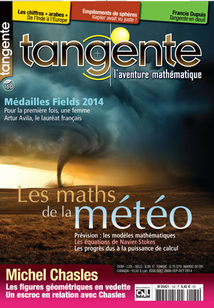Couverture du magazine Numéro 160 Tangente magazine - Les maths de la météo