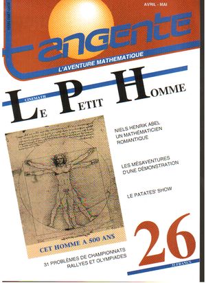 Couverture du magazine Numéro 26 Tangente magazine -  Le petit homme