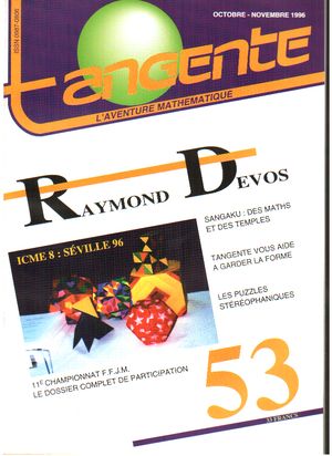 Couverture du magazine Numéro 53 Tangente magazine - Raymond Devos