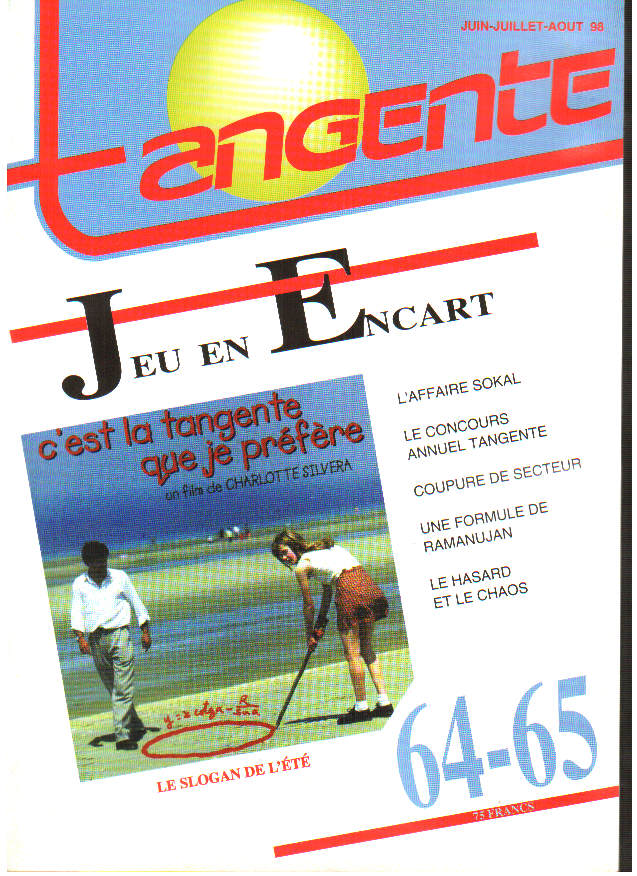 Couverture du magazine Numéro 64/65 Tangente magazine - Jeu en encart