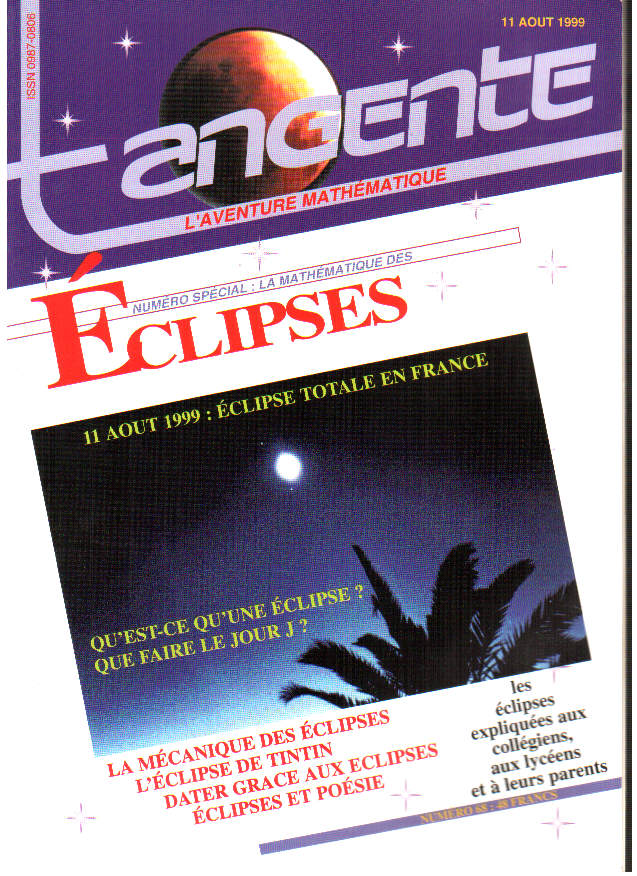 Couverture du magazine Numéro 68 Tangente magazine - Eclipses