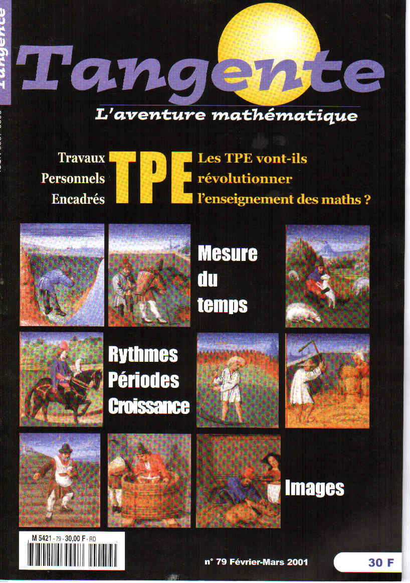 Couverture du magazine Numéro 79 Tangente magazine - TPE