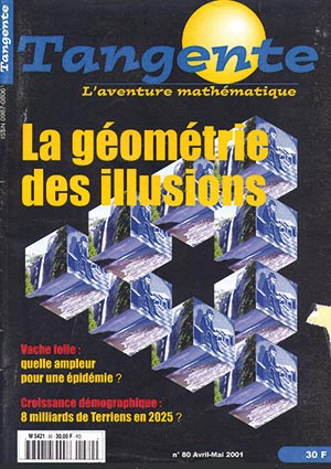 Couverture du magazine Numéro 80 Tangente magazine - Le géométrie des illusions