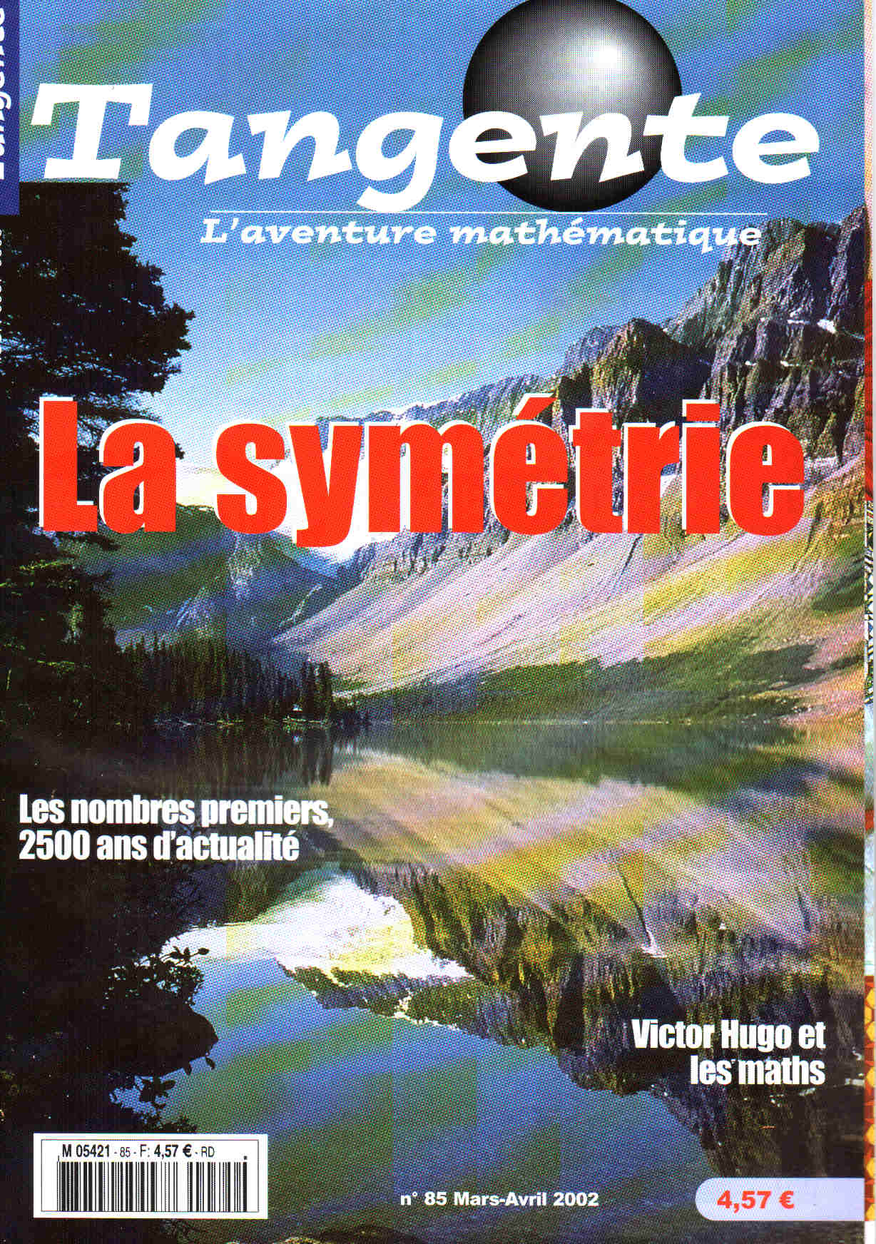 Couverture du magazine Numéro 85 Tangente magazine - La symétrie