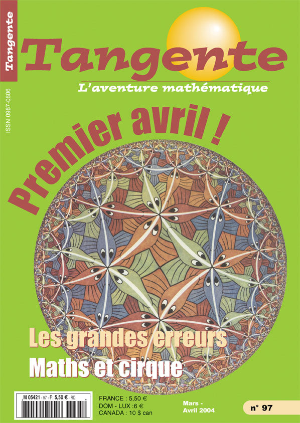 Couverture du magazine Numéro 97 Tangente magazine - Les grandes erreurs